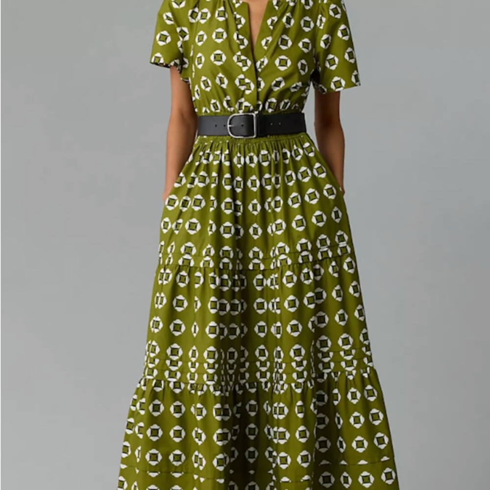 Anthropologie Somerset Olive Maxi Dress